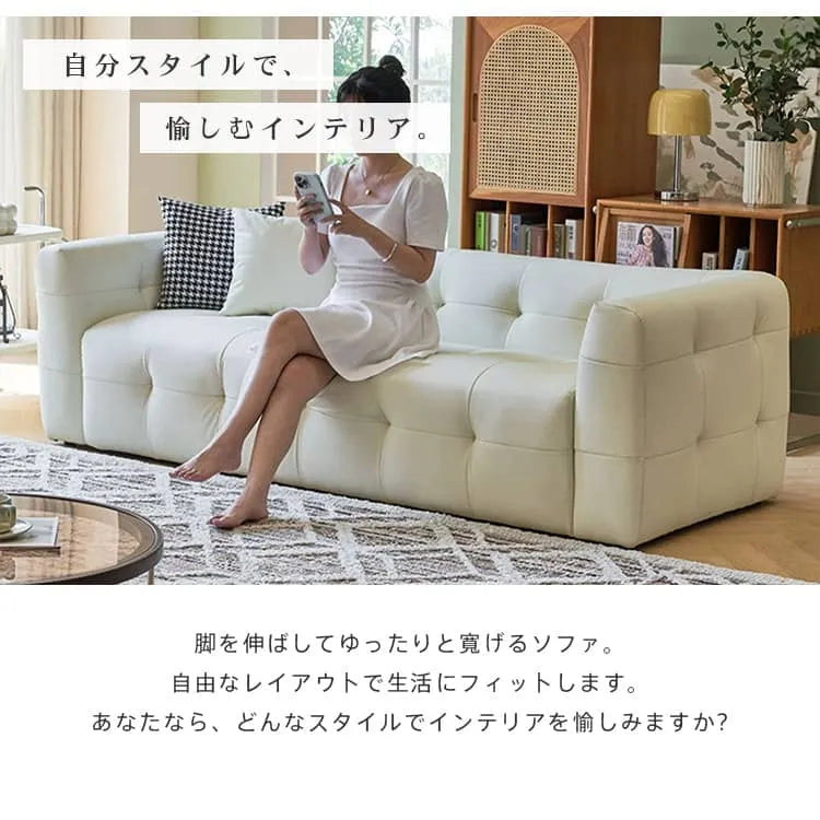 ソファー 2人掛け 3人掛け コンパクト おしゃれ 北欧風 モダン リビング 快適 クッション付き 背もたれ付き dlo-056