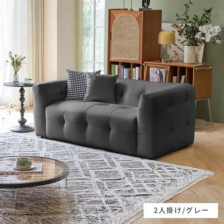 ソファー 2人掛け 3人掛け コンパクト おしゃれ 北欧風 モダン リビング 快適 クッション付き 背もたれ付き dlo-056