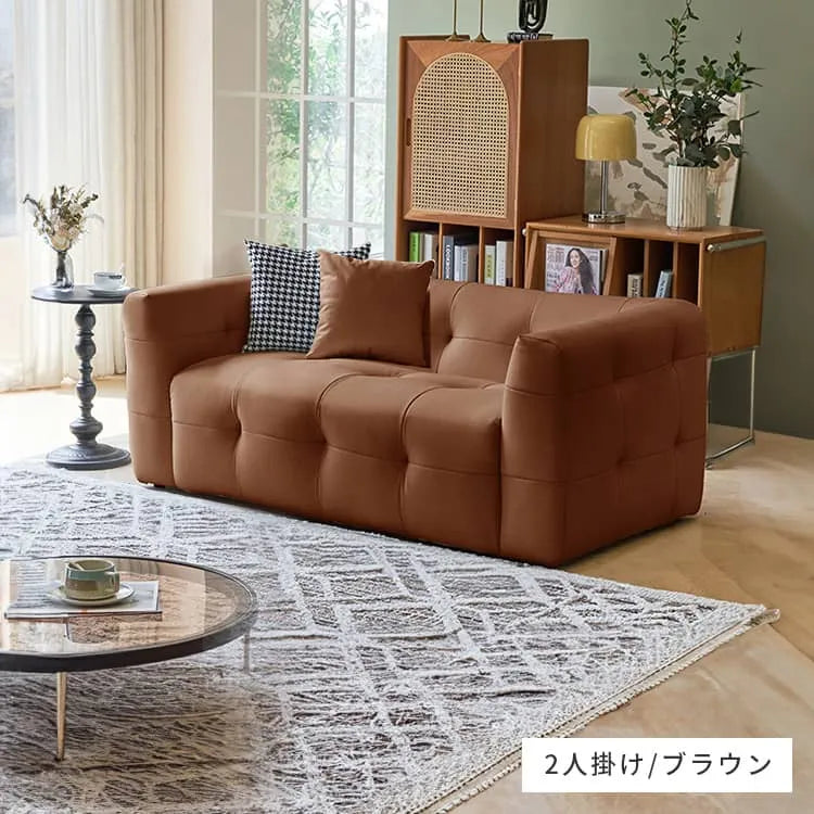 ソファー 2人掛け 3人掛け コンパクト おしゃれ 北欧風 モダン リビング 快適 クッション付き 背もたれ付き dlo-056