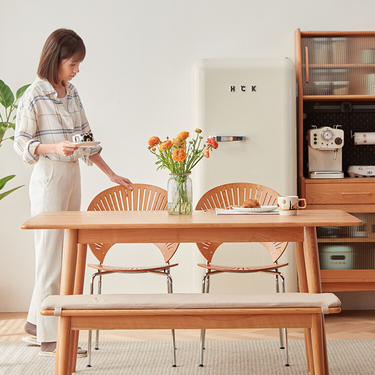 ダイニングテーブル チェリー材  無垢材 食卓 テーブル fcp-1296