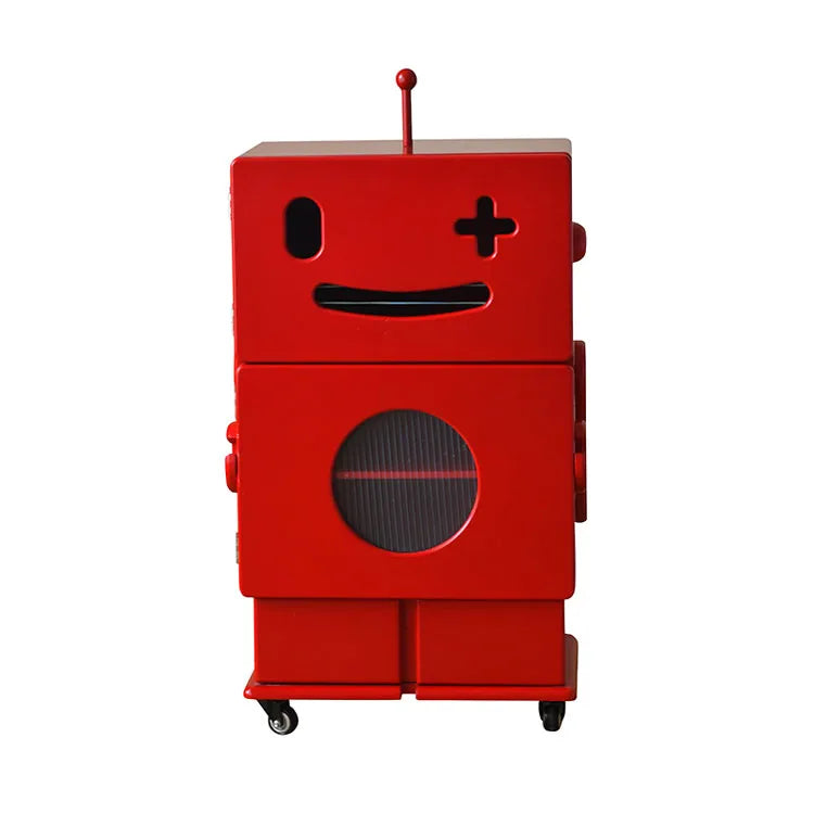 かわいいロボットデザインのガラス製キャビネット - おしゃれな収納アイディア！ fcwz-2367