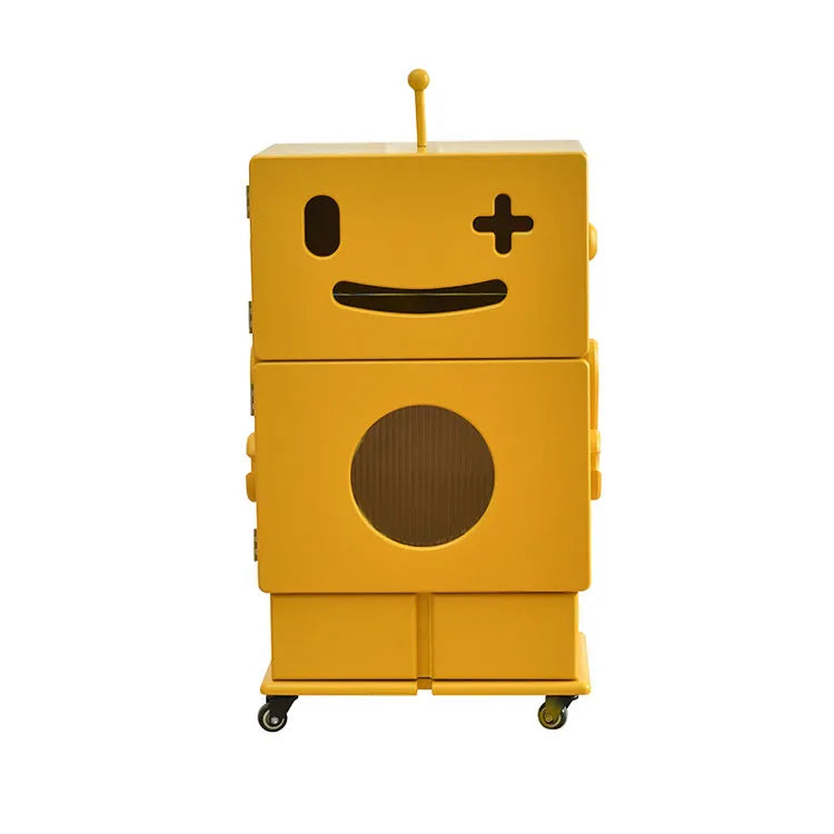かわいいロボットデザインのガラス製キャビネット - おしゃれな収納アイディア！ fcwz-2367
