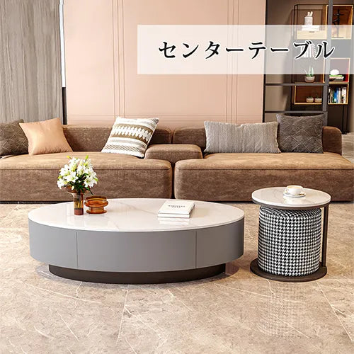 センターテーブル 幅120cm セラミック 石目調 ローテーブル おしゃれ fel-3061