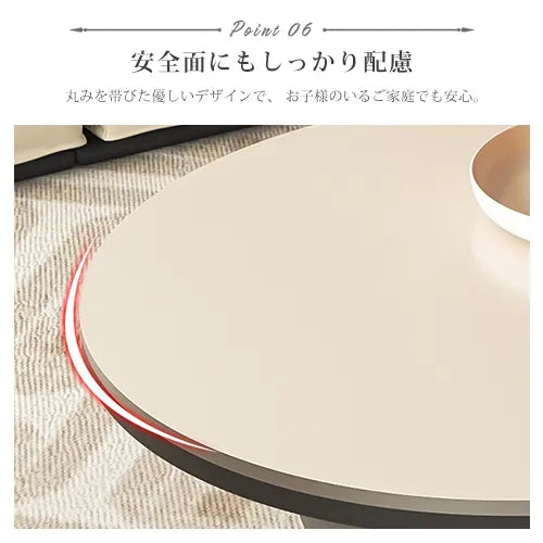 センターテーブル 楕円 高級感 引き出し ローテーブル おしゃれ fel-3066