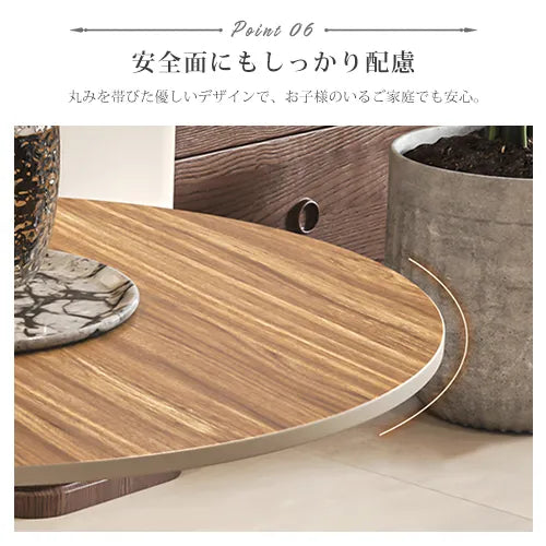 センターテーブル セラミック 円形 かわいい ローテーブル おしゃれ fel-3069