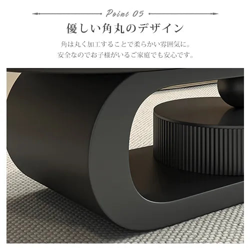 センターテーブル セラミック 引き出し 楕円形 北欧 ローテーブル おしゃれ fel-3426