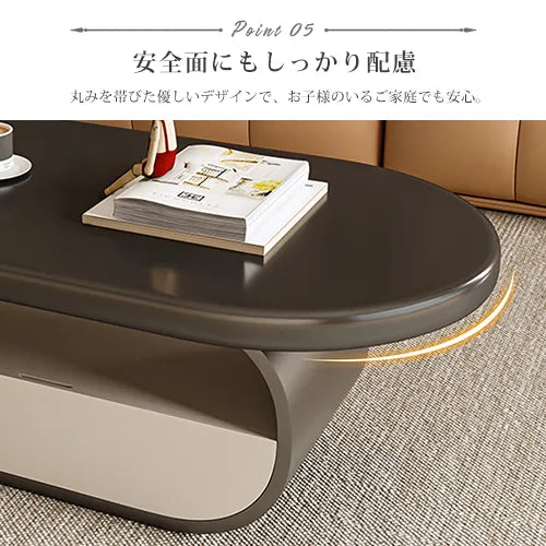 センターテーブル 楕円 北欧 かわいい 引き出し ローテーブル おしゃれ fel-3427