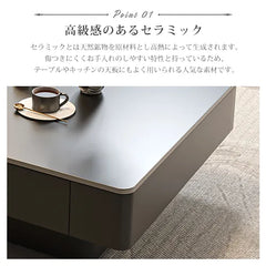 センターテーブル 高級感 セラミック 幅70cm 80cm ローテーブル おしゃれ fel-3434