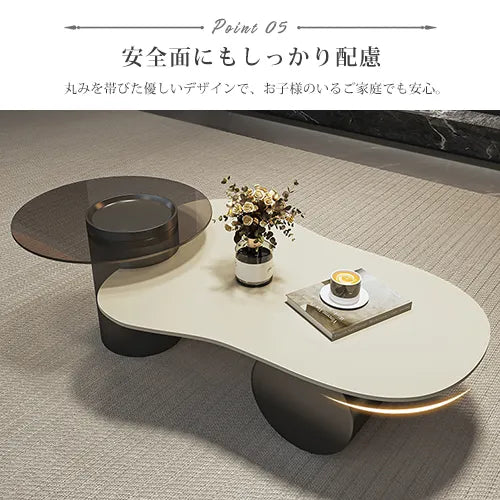 センターテーブル かわいい セラミック 幅100cm 120cm ローテーブル おしゃれ fel-3438