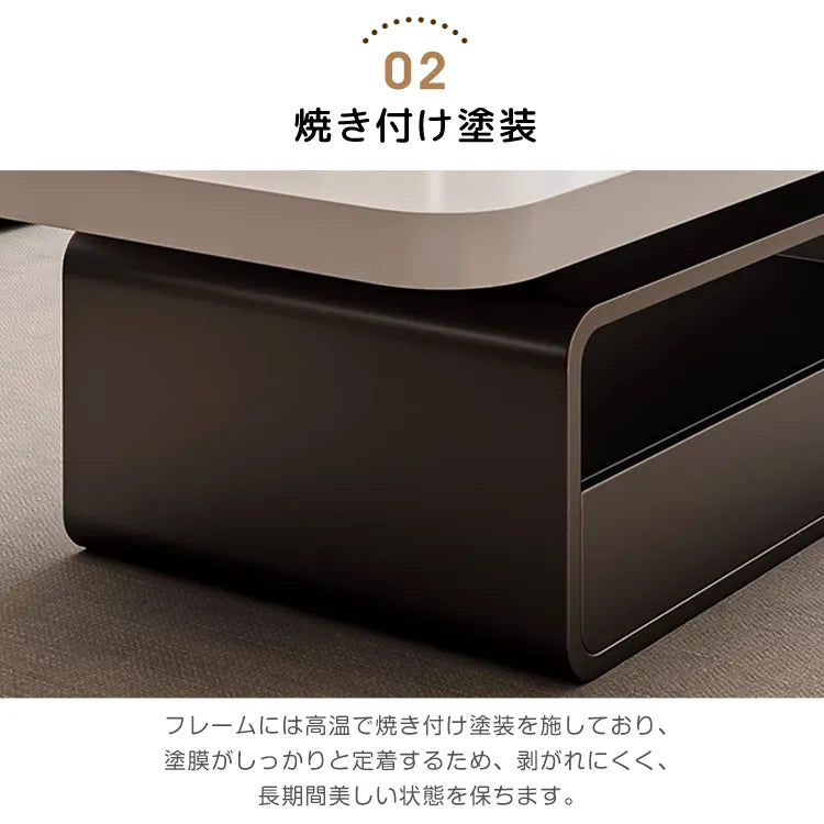 センターテーブル 引き出し収納付き ローテーブル かわいい 幅100 120 130cm コーヒーテーブル おしゃれ fel-3626