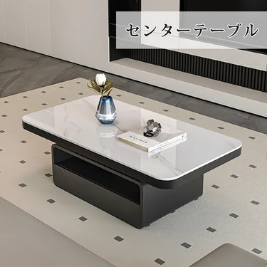 ローテーブル セラミック カフェ コーヒーテーブル センターテーブル 引き出し収納付き かわいい 幅100 120 130cm コーヒーテーブル おしゃれ fel-3628