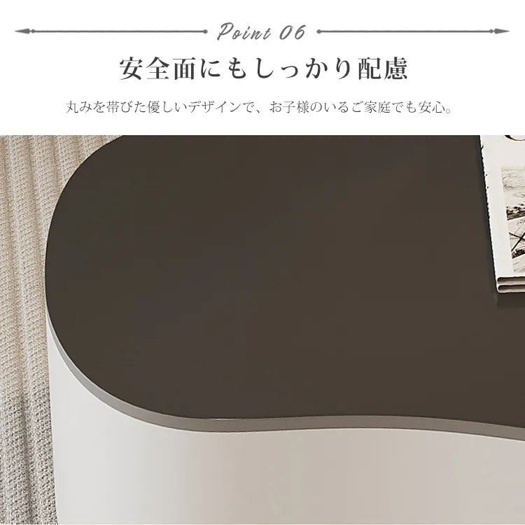 センターテーブル 白 北欧風 セラミック ローテーブル ブラック 黒 北欧 引き出し収納付き コーヒーテーブル かわいい fel-3632