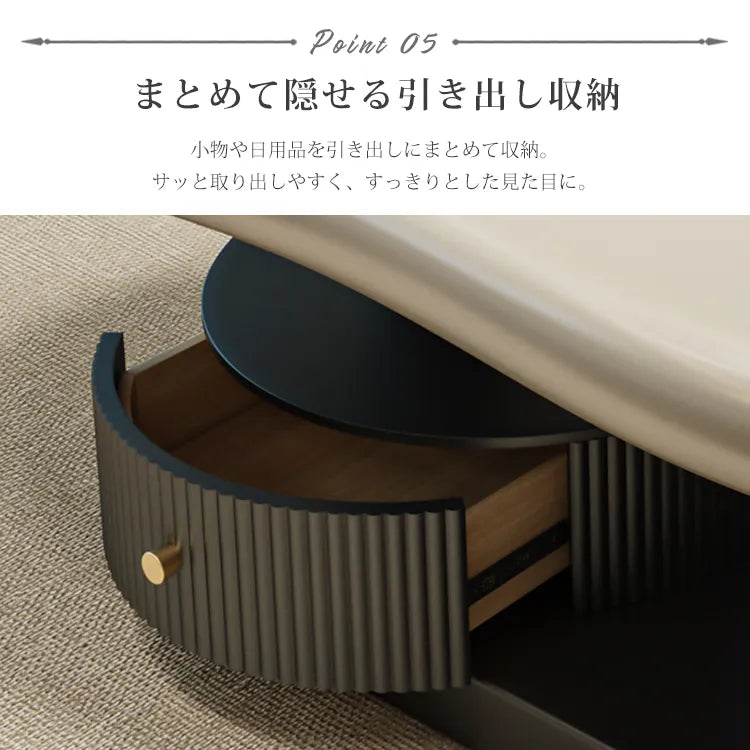 センターテーブル 白 北欧風 ローテーブル ホワイト ブラック 北欧 引き出し収納付き コーヒーテーブル かわいい fel-3634