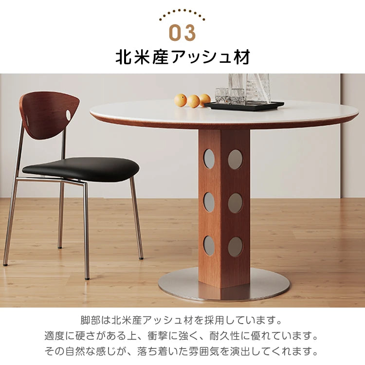 ダイニングテーブル 丸テーブル ホワイト セラミック  2人 4人掛け 黑 円形 カフェテーブル おしゃれ fjj-3601