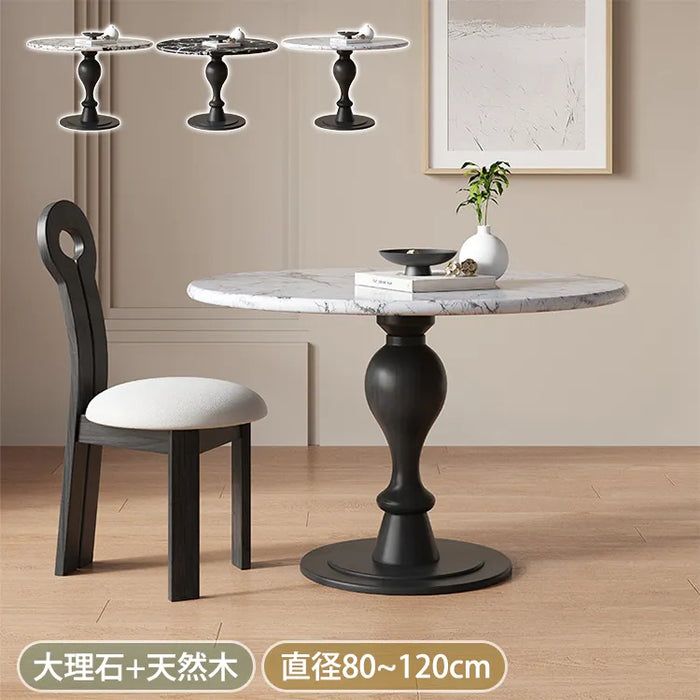 ティーテーブル 幅80 90 2人掛け 天然大理石 ダイニングテーブル 100 110cm 4人掛け カフェ ラウンドテーブル 大理石 円形 白 fjj-6449-2