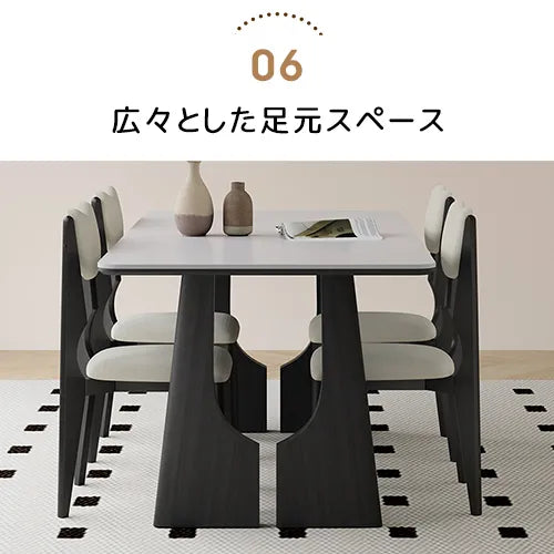 セラミック多層板×アッシュ材のモダンテーブル|洗練されたデザインでお部屋を格上げ fjx-2643