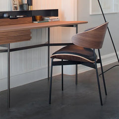 モダンデザインPUレザーチェア｜スタイリッシュな多層板構造シート 2脚 fjx-2645