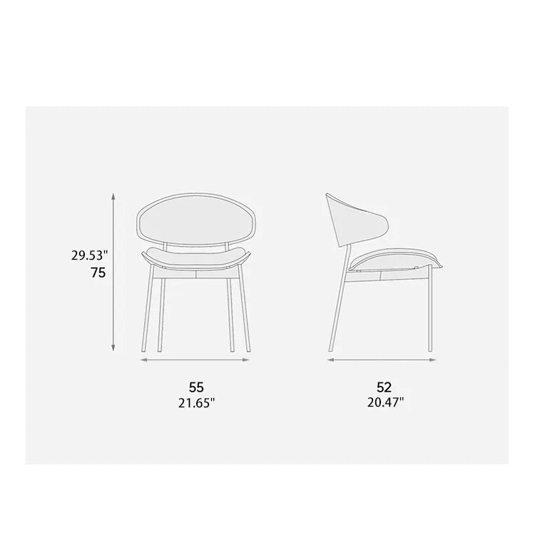 モダンデザインPUレザーチェア｜スタイリッシュな多層板構造シート 2脚 fjx-2645