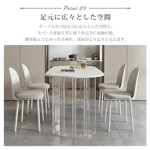セラミック＆アクリル製ラウンドテーブル：スタイリッシュなデザインでお部屋を格上げ fjx-2649