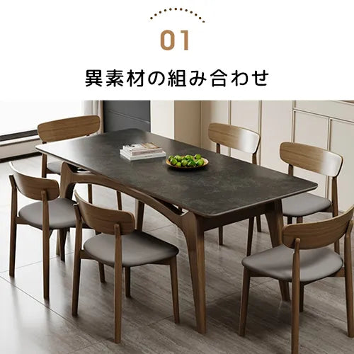 アッシュ材使用！スタイリッシュなセラミックテーブルセット fjx-2662
