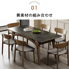 アッシュ材使用！スタイリッシュなセラミックテーブルセット fjx-2662