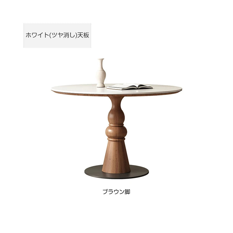 ダイニングテーブル 丸 2人 4人掛け 食卓 セラミック レトロ 円形 カフェテーブル おしゃれ fmc-3762