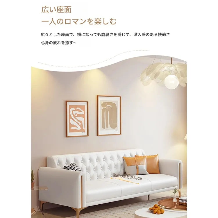 ソファー ソファ 2人掛け 3人掛け フロアソファ ローソファ 高反発 ワイド座面 合皮 レザー調 ベージュ 木製フレーム 金属脚 頑丈 耐久性 おしゃれ 韓国インテリア モダン 高級感 新生活 リビング 来客用 応接室 fmdgz-3725