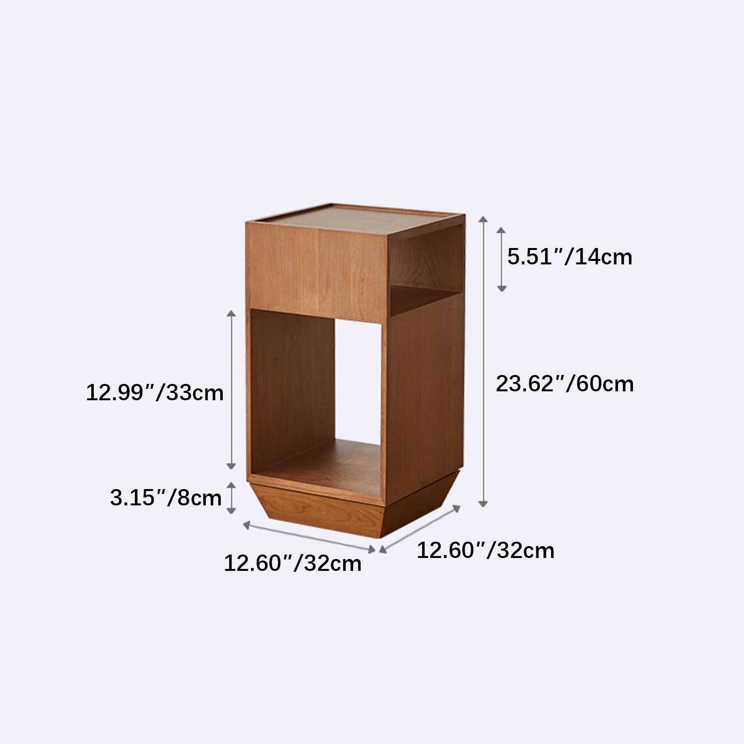 サイドテーブル 幅32cm 360°回転 テーブル オープン収納 fmy-695