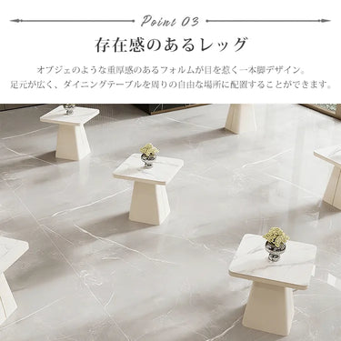 ダイニングテーブル 2人用 おしゃれ セラミックテーブル 2人 正方形 カフェテーブル カフェ風 fmzjj-6396