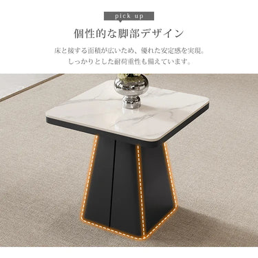 ダイニングテーブル 2人用 おしゃれ セラミックテーブル 2人 正方形 カフェテーブル カフェ風 fmzjj-6396