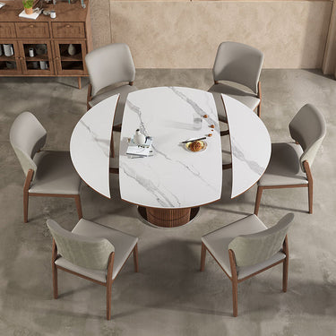 ダイニングテーブル 丸 テーブル 伸縮式 セラミックテーブル 食卓 テーブル単品  fnl-272