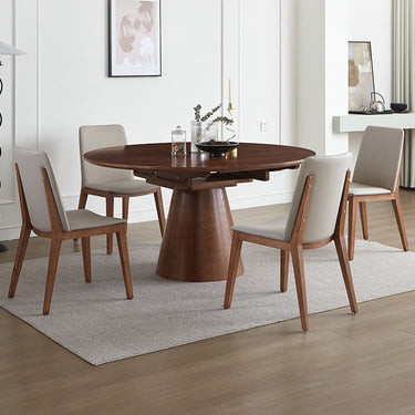 ダイニングテーブル 伸縮式  丸 テーブル 無垢材 テーブル単品 天然木 fnl-273