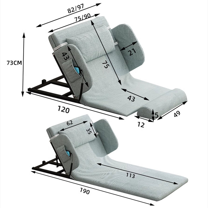 ベッド マットレス付き シングルベッド リクライニング グレー グリーン 幅75 90cm foltm-1554