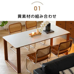 チェリー材無垢テーブル｜スタイリッシュなデザインと多層板セラミックの耐久性 fpmxm-2771