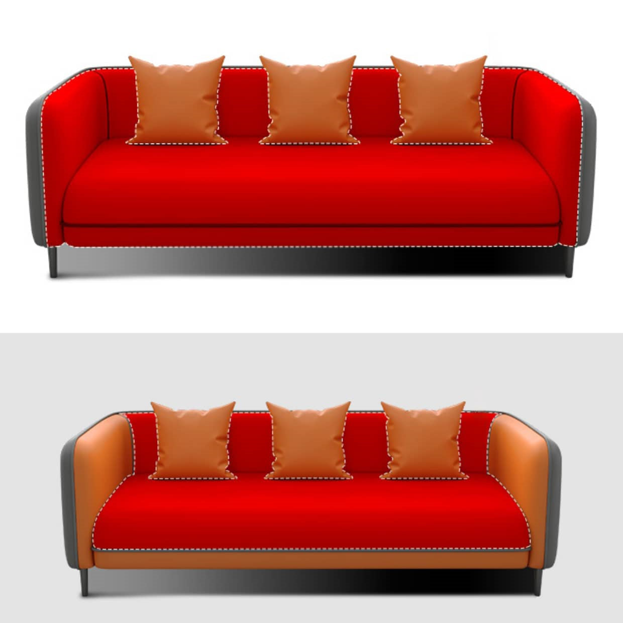 ソファ おしゃれ 一人掛けソファ 二人掛けソファ 三人掛けソファ sofa モダン 幅80cm 128cm 180cm fsj-1030