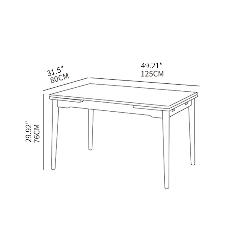 ダイニングテーブル 幅125-195cm 伸縮式 ナチュラル 食卓 fxgmz-601