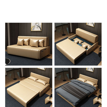 ソファーベッド 幅115cm 135cm 165cm 195cm 高級 PUレザー 木製  快適 fxgz-275