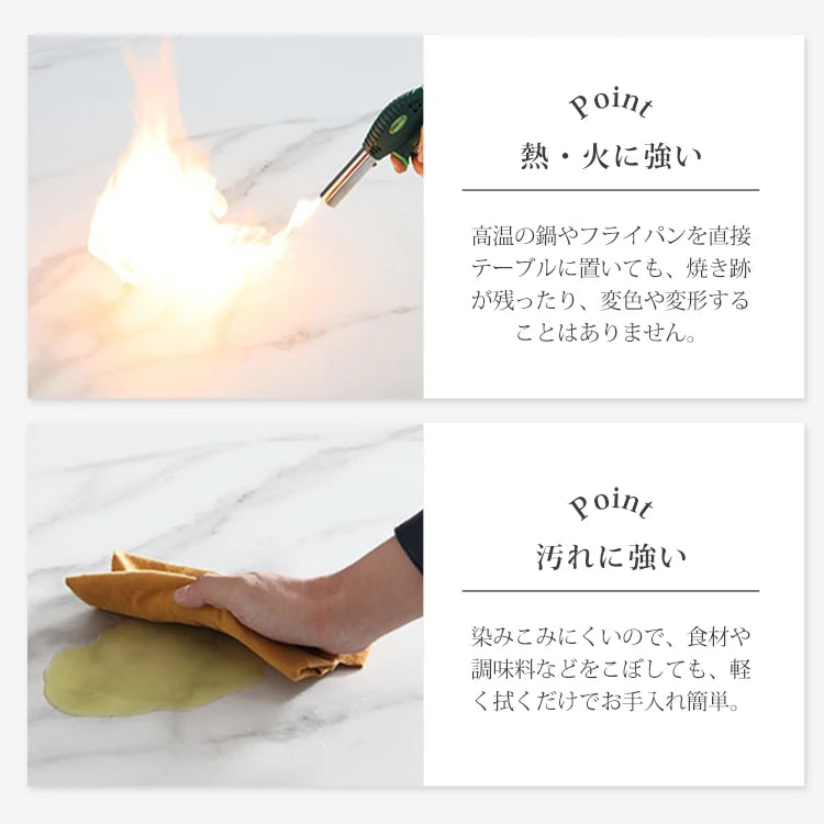 ダイニングテーブル 白 セラミック テーブル カフェテーブル 2人 4人掛け おしゃれ fxms-3554