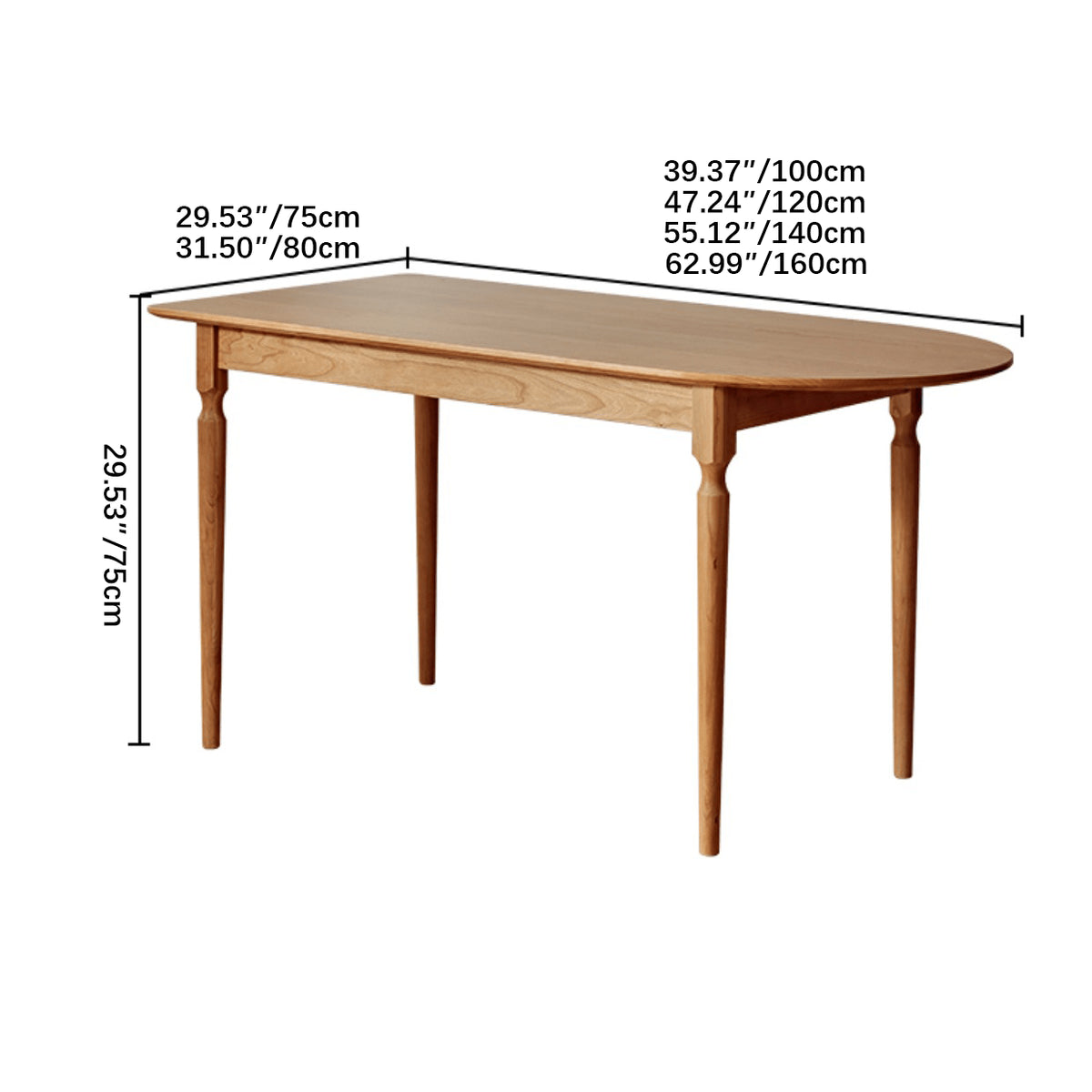 ダイニングテーブル 幅120/140cm 天然木 食卓テーブル ナチュラル fyg-656