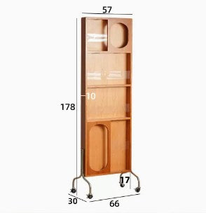 ミラー 全身ミラー 鏡 収納付き 高さ178cm ナチュラル ブラウン ブラック fyx-822