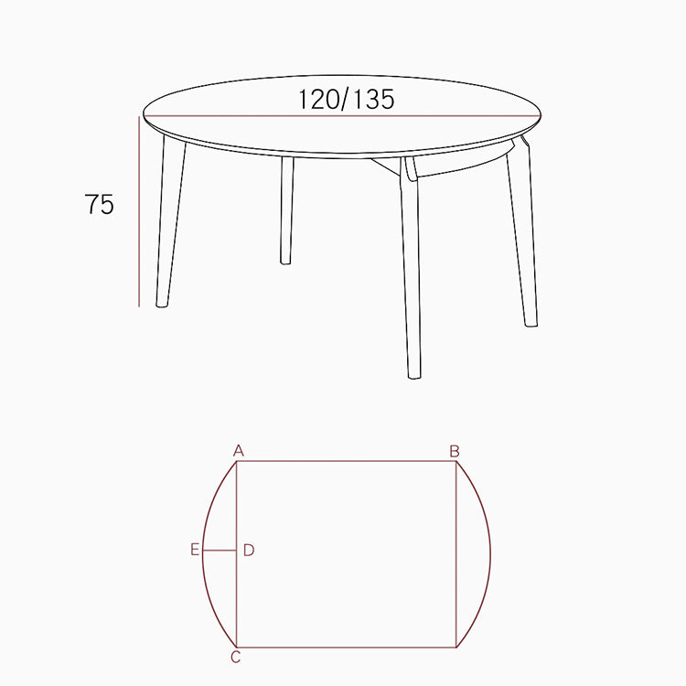 ダイニングテーブル 伸縮 丸テーブル 幅120cm 135cm 食卓テーブル 天然木 おしゃれ fyx-832