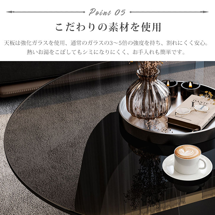 ロー テーブル おしゃれ コーヒー テーブル 小さい テーブル ガラスfel-2020