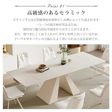 ダイニングテーブル 2人 4人 伸長式 固定式 大理石柄 おしゃれ 食卓 fxj-680