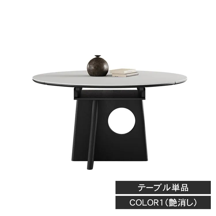 ダイニングテーブル 伸縮式 丸テーブル 食卓 セラミック 白 円形 北欧 おしゃれ hagst-3406