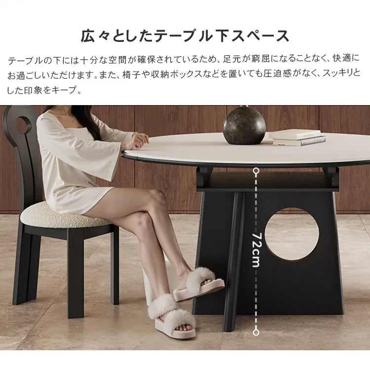 ダイニングテーブル 伸縮式 丸テーブル 食卓 セラミック 白 円形 北欧 おしゃれ hagst-3406
