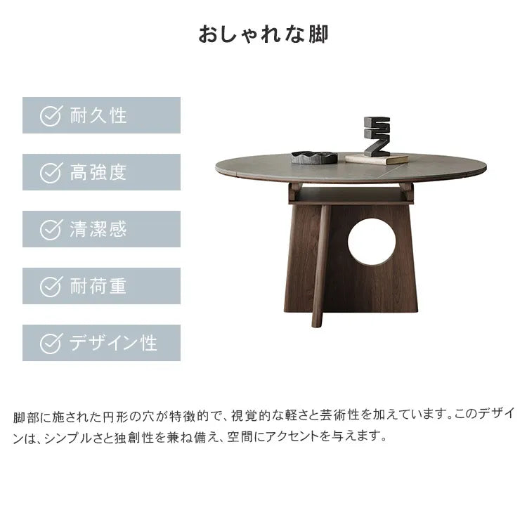 ダイニングテーブル 丸 レトロ セラミック 北欧 グレー 白 円形 おしゃれ hagst-3408