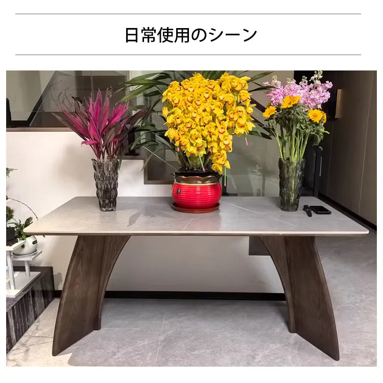ダイニングテーブル セラミック グレー レトロ 北欧 長方形 おしゃれ hagst-5354