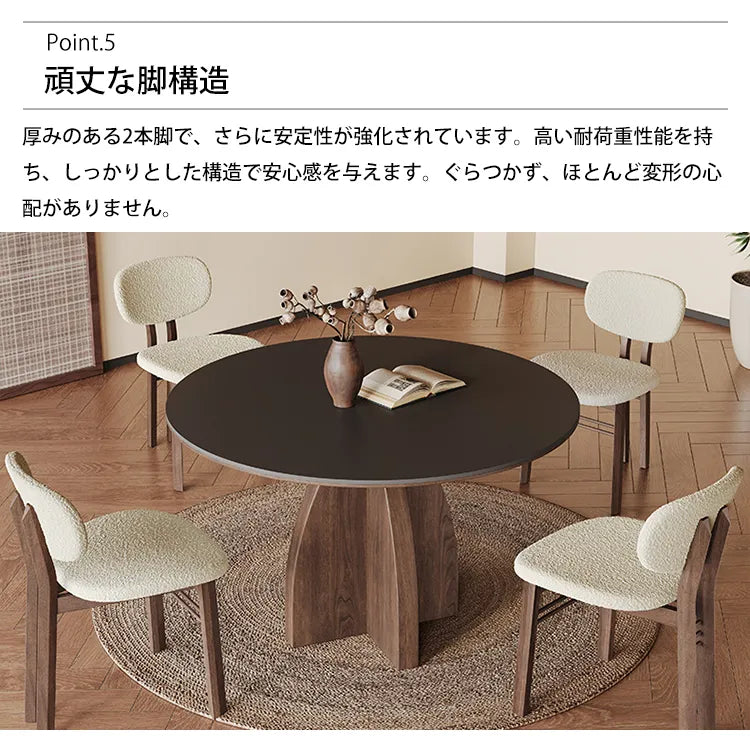 ダイニングテーブル 丸 幅100cm 120cm 食卓 セラミック 北欧 円形 おしゃれ hagst-5356