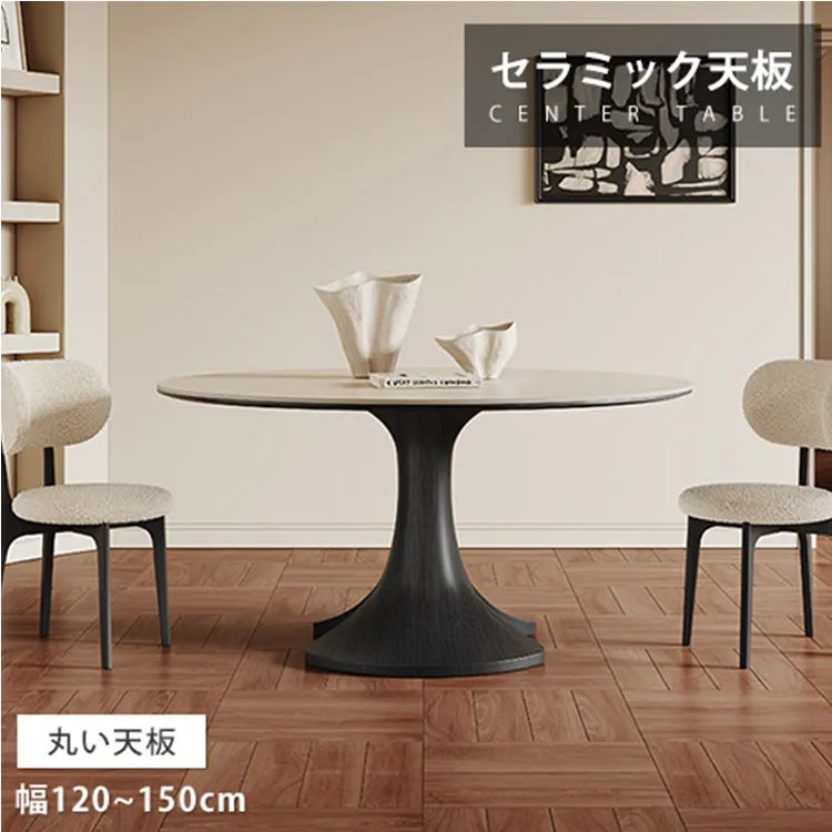 ダイニングテーブル 丸 ホワイト 食卓 セラミック 北欧 円形 おしゃれ hagst-5359