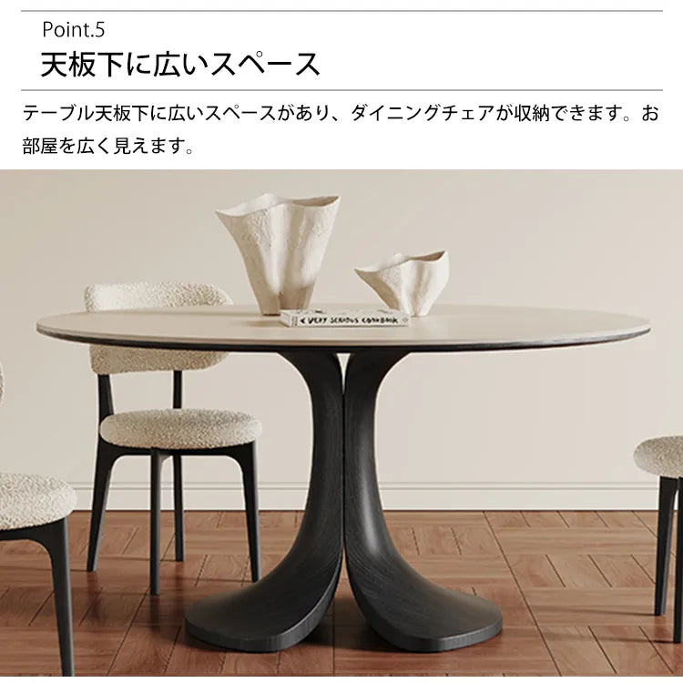 ダイニングテーブル 丸 ホワイト 食卓 セラミック 北欧 円形 おしゃれ hagst-5359